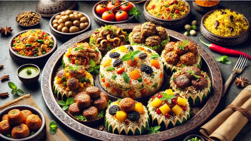 pulao kabab with chicken
