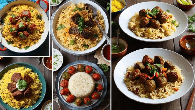 pulao kabab with chicken